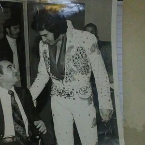 1968 original black and white picture of ELVIS